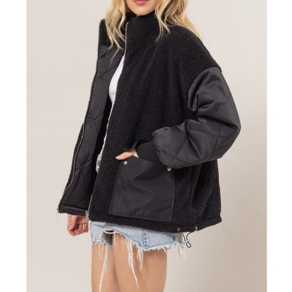 #173 🛑48 S, M, L FINAL PRICE  Taupe/Camel Trendy Reversible Fur Puffer Jacket - Picture 7 of 11